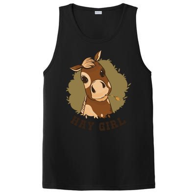 Hay Girl Cute Horse PosiCharge Competitor Tank