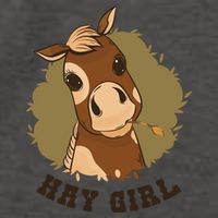 Hay Girl Cute Horse Vector Backpack