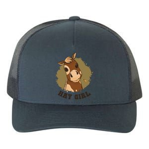 Hay Girl Cute Horse Yupoong Adult 5-Panel Trucker Hat