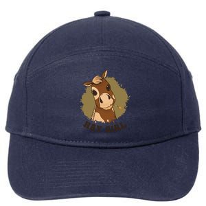 Hay Girl Cute Horse 7-Panel Snapback Hat