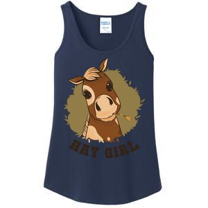 Hay Girl Cute Horse Ladies Essential Tank