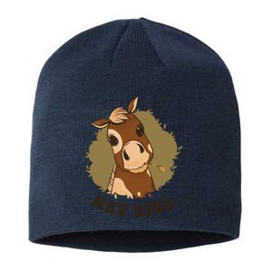 Hay Girl Cute Horse Sustainable Beanie