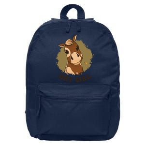 Hay Girl Cute Horse 16 in Basic Backpack