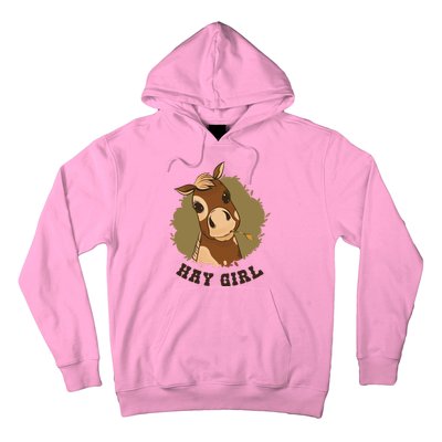 Hay Girl Cute Horse Hoodie