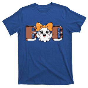 Halloween Ghost Cute Football Boo Couquette Halloween Love Gift T-Shirt