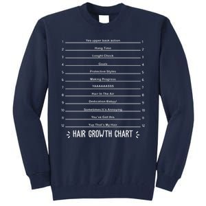 Hair Growth Chart Tall Sweatshirt