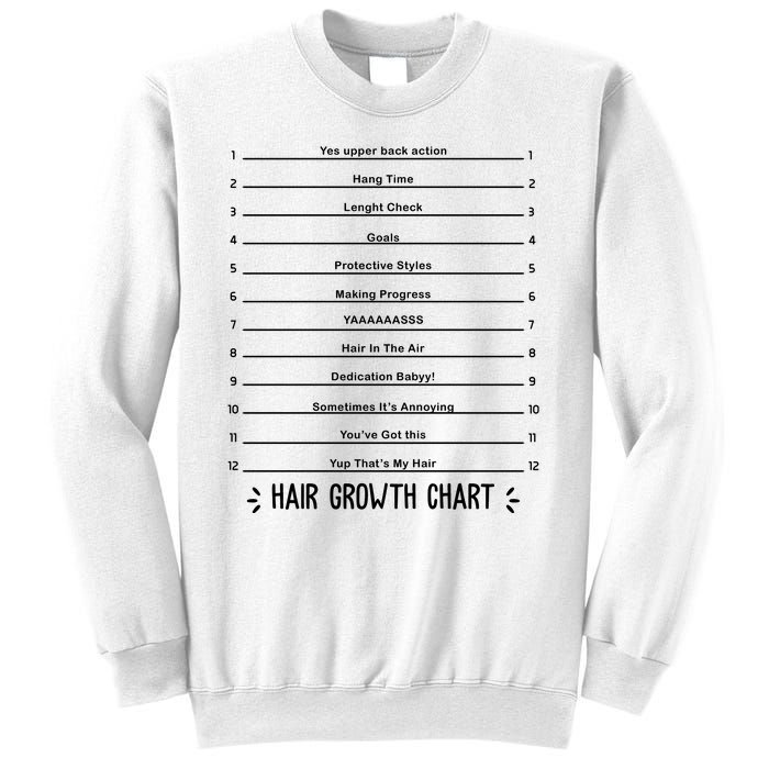 Hair Growth Chart Sweatshirt