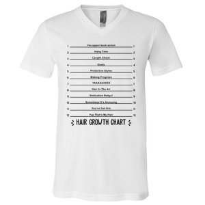 Hair Growth Chart V-Neck T-Shirt