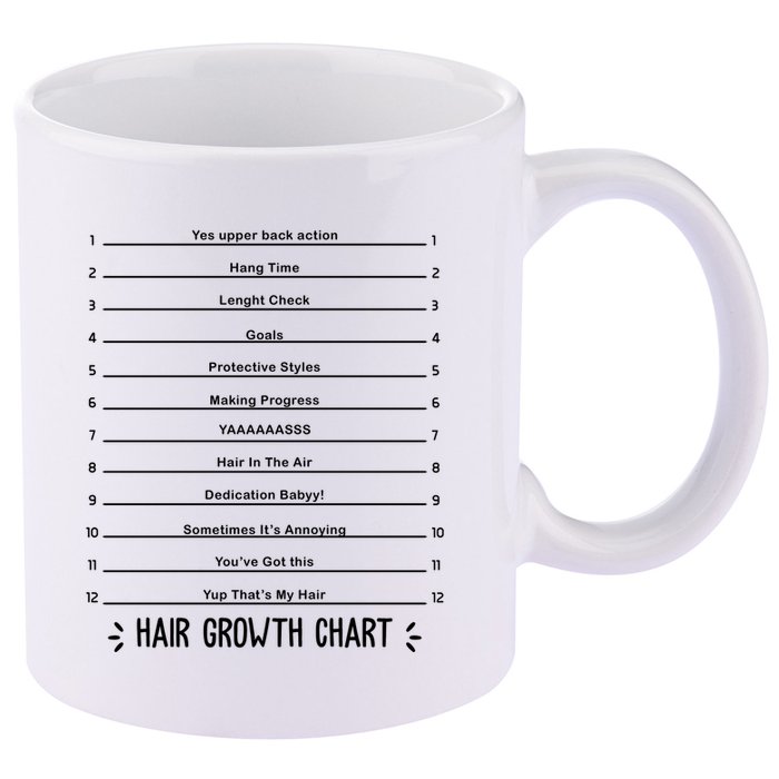 Hair Growth Chart 11oz C Handle Ceramic Mug