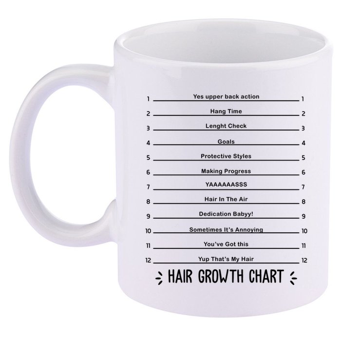 Hair Growth Chart 11oz C Handle Ceramic Mug