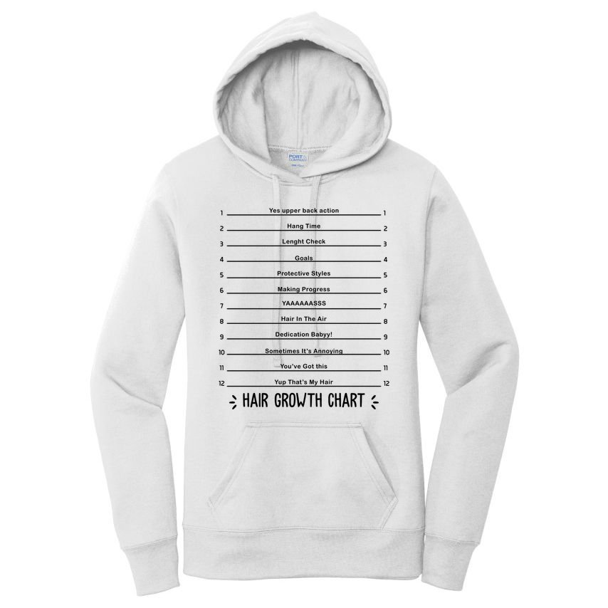 Hair Growth Chart Women's Pullover Hoodie