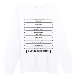 Hair Growth Chart Premium Crewneck Sweatshirt