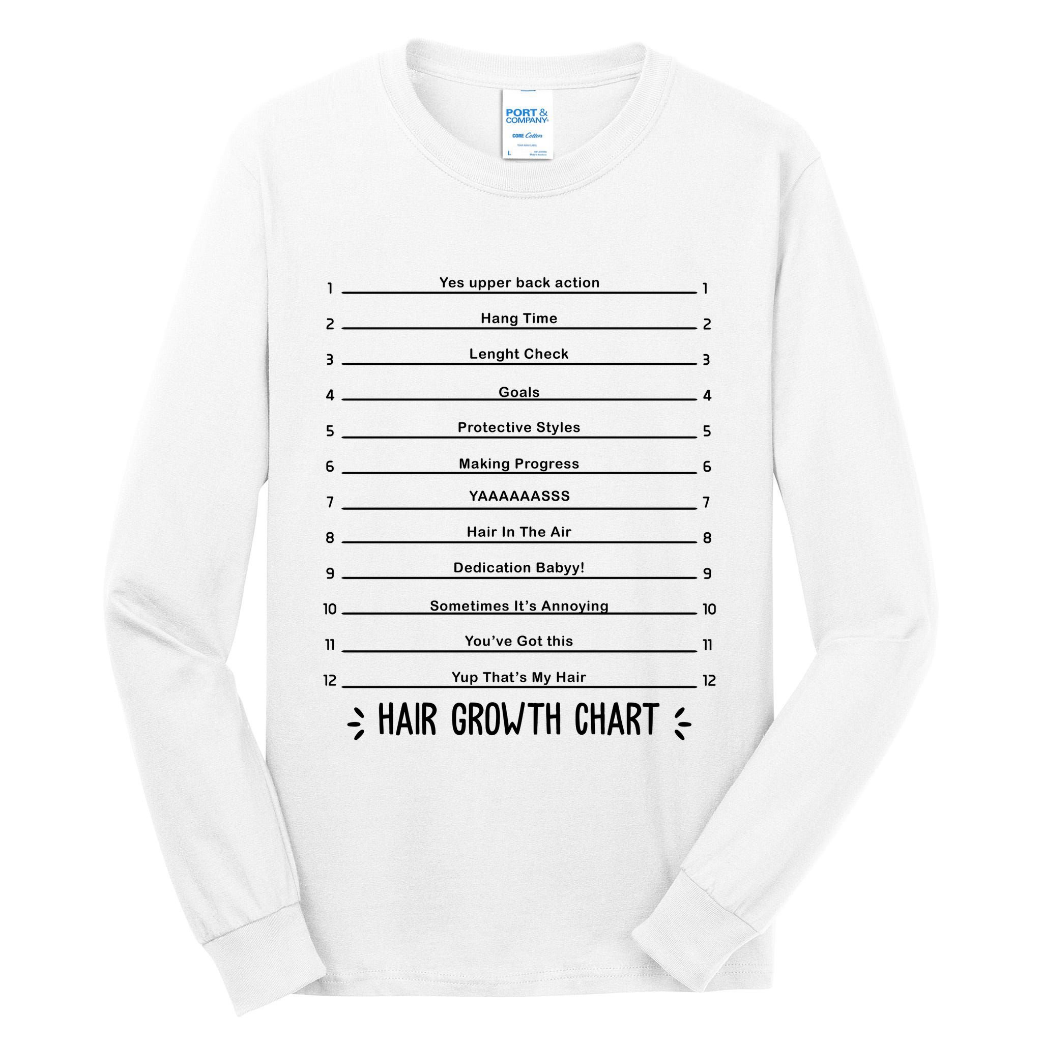 Hair Growth Chart Tall Long Sleeve T-Shirt