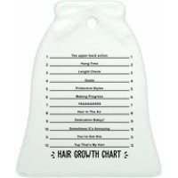 Hair Growth Chart Ceramic Bell Ornament