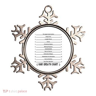 Hair Growth Chart Metallic Star Ornament