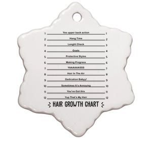 Hair Growth Chart Ceramic Star Ornament