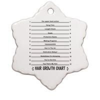 Hair Growth Chart Ceramic Star Ornament