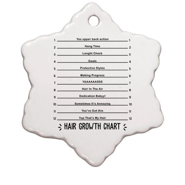 Hair Growth Chart Ceramic Star Ornament