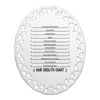 Hair Growth Chart Ceramic Oval Ornament