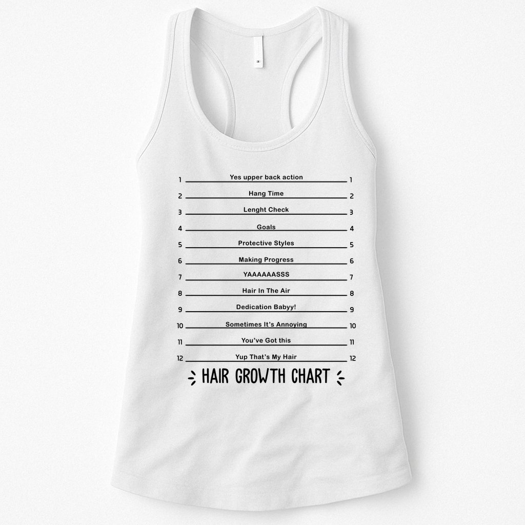 Hair Growth Chart Womens Tank Top