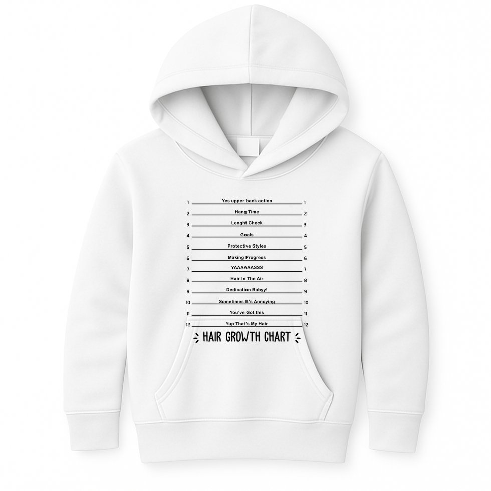 Hair Growth Chart Kids Hoodie