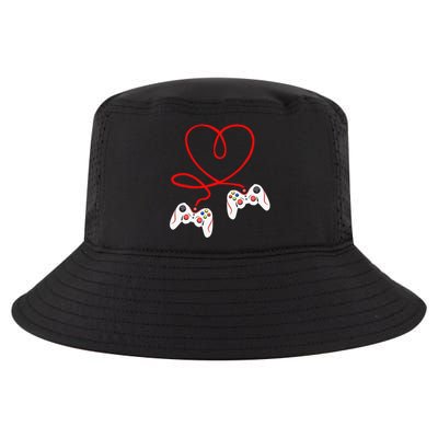 Heart Game Controllers Video Gamers Gaming Valentine's Day Cool Comfort Performance Bucket Hat