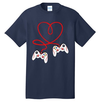 Heart Game Controllers Video Gamers Gaming Valentine's Day Tall T-Shirt