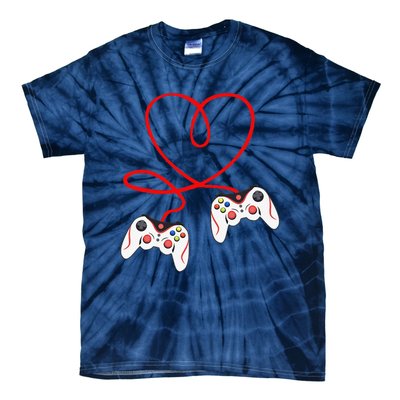 Heart Game Controllers Video Gamers Gaming Valentine's Day Tie-Dye T-Shirt