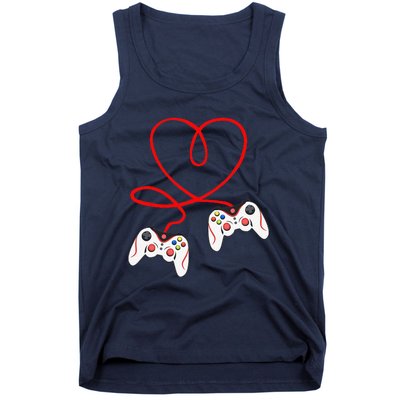 Heart Game Controllers Video Gamers Gaming Valentine's Day Tank Top