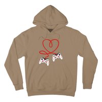 Heart Game Controllers Video Gamers Gaming Valentine's Day Hoodie