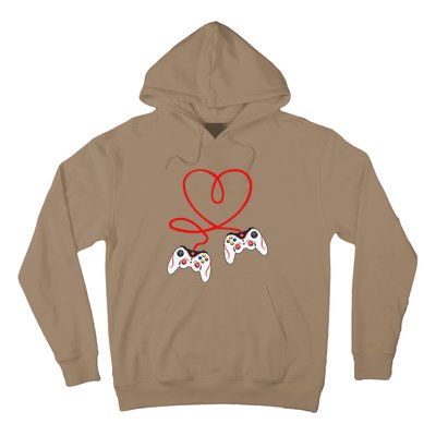 Heart Game Controllers Video Gamers Gaming Valentine's Day Hoodie