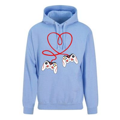 Heart Game Controllers Video Gamers Gaming Valentine's Day Unisex Surf Hoodie