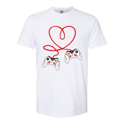 Heart Game Controllers Video Gamers Gaming Valentine's Day Softstyle CVC T-Shirt