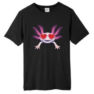 Heart Glasses Cute Axolotl Valentines Day Animal Tall Fusion ChromaSoft Performance T-Shirt