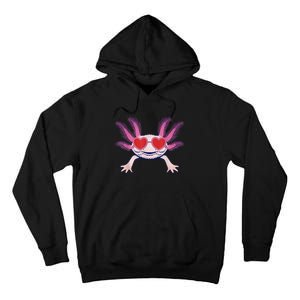 Heart Glasses Cute Axolotl Valentines Day Animal Tall Hoodie