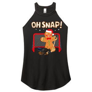 Hockey Goalie Christmas Gingerbread Man Oh Snap Cookie Women's Perfect Tri Rocker Tank