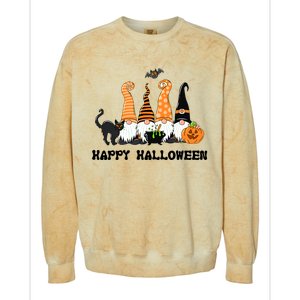 Halloween Gnomes Cute Autumn Pumpkin Fall Holiday Gift Colorblast Crewneck Sweatshirt