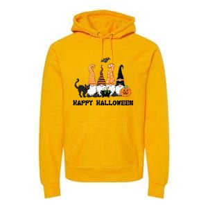 Halloween Gnomes Cute Autumn Pumpkin Fall Holiday Gift Premium Hoodie