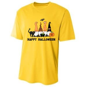 Halloween Gnomes Cute Autumn Pumpkin Fall Holiday Gift Performance Sprint T-Shirt