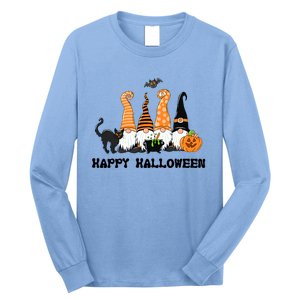 Halloween Gnomes Cute Autumn Pumpkin Fall Holiday Gift Long Sleeve Shirt