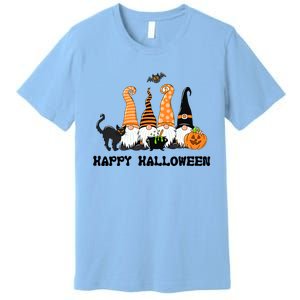 Halloween Gnomes Cute Autumn Pumpkin Fall Holiday Gift Premium T-Shirt