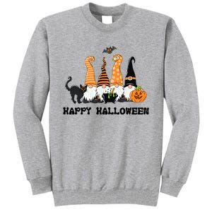 Halloween Gnomes Cute Autumn Pumpkin Fall Holiday Gift Tall Sweatshirt