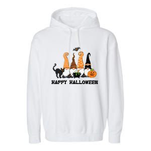 Halloween Gnomes Cute Autumn Pumpkin Fall Holiday Gift Garment-Dyed Fleece Hoodie