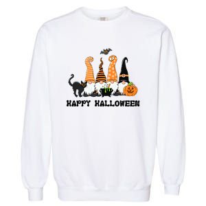 Halloween Gnomes Cute Autumn Pumpkin Fall Holiday Gift Garment-Dyed Sweatshirt