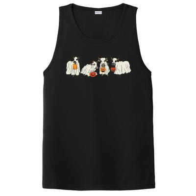 Halloween Ghost Cow Western Halloween Cow Halloween Cowboy Sweat PosiCharge Competitor Tank