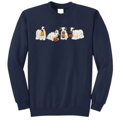 Halloween Ghost Cow Western Halloween Cow Halloween Cowboy Sweat Tall Sweatshirt