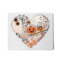 Halloween Ghost Cute Heart Mousepad