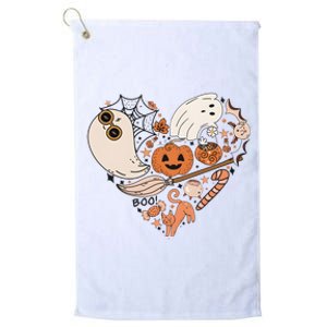 Halloween Ghost Cute Heart Platinum Collection Golf Towel