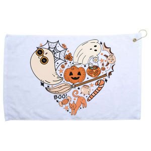 Halloween Ghost Cute Heart Grommeted Golf Towel