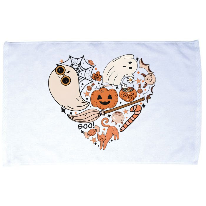 Halloween Ghost Cute Heart Microfiber Hand Towel